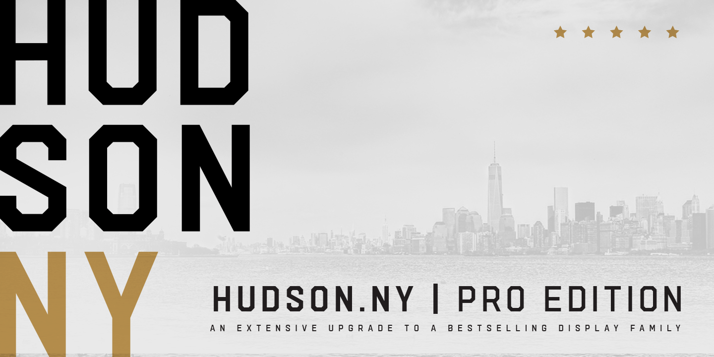 Пример шрифта Hudson NY Pro